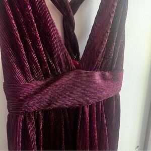 Lulus Red and Magenta Skater Dress